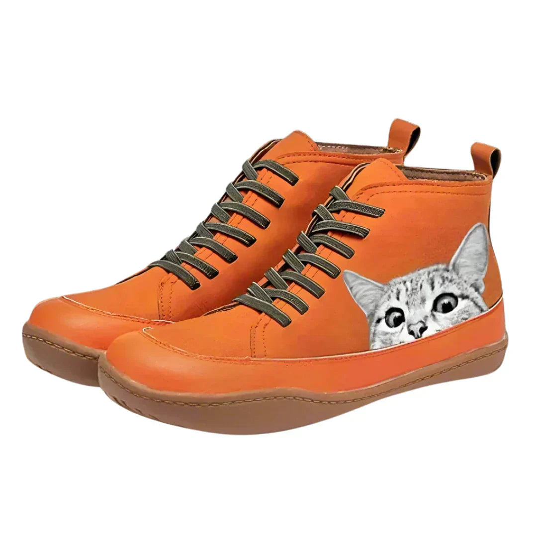 Felina | Leather Ankle Boots for Cat Lovers