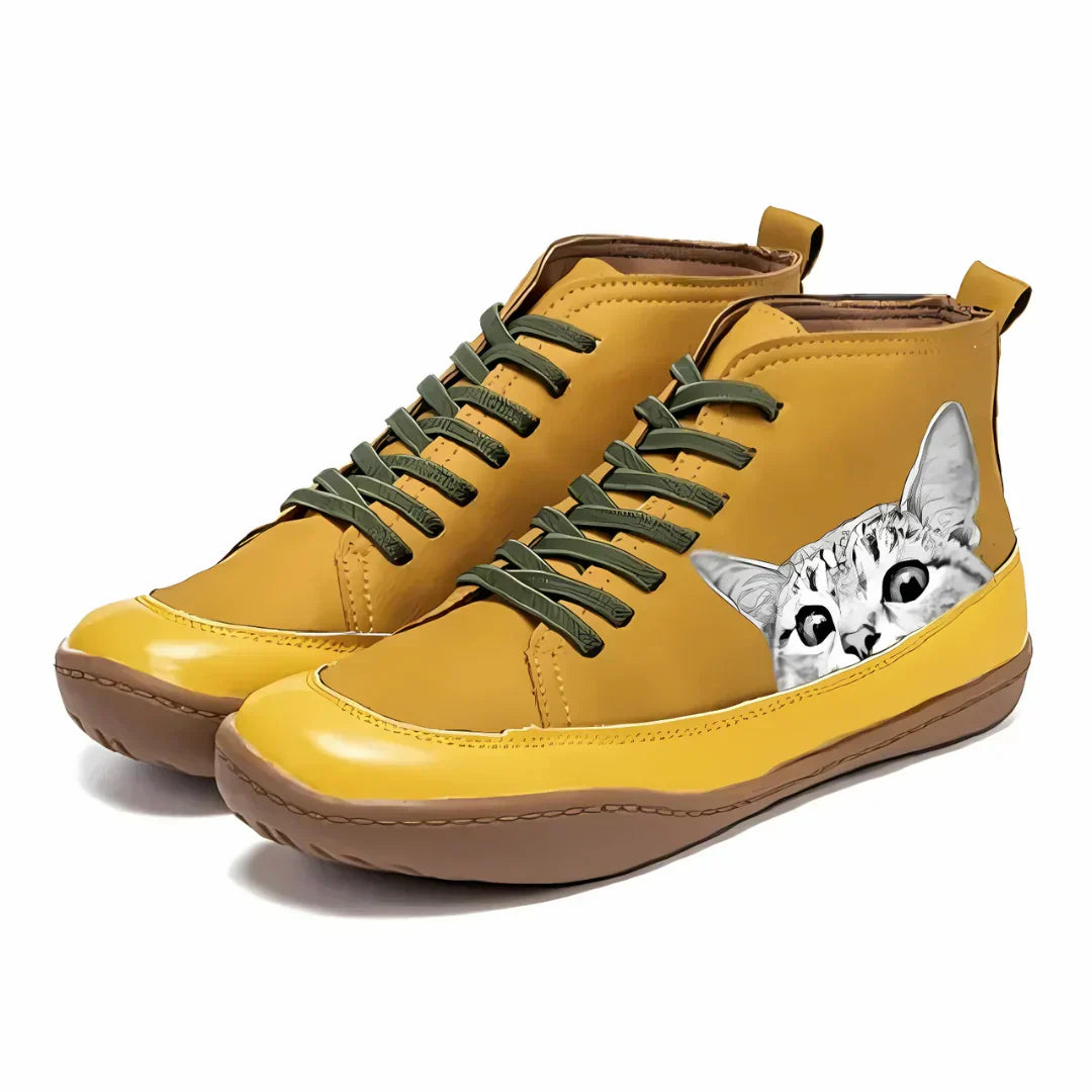 Felina | Leather Ankle Boots for Cat Lovers