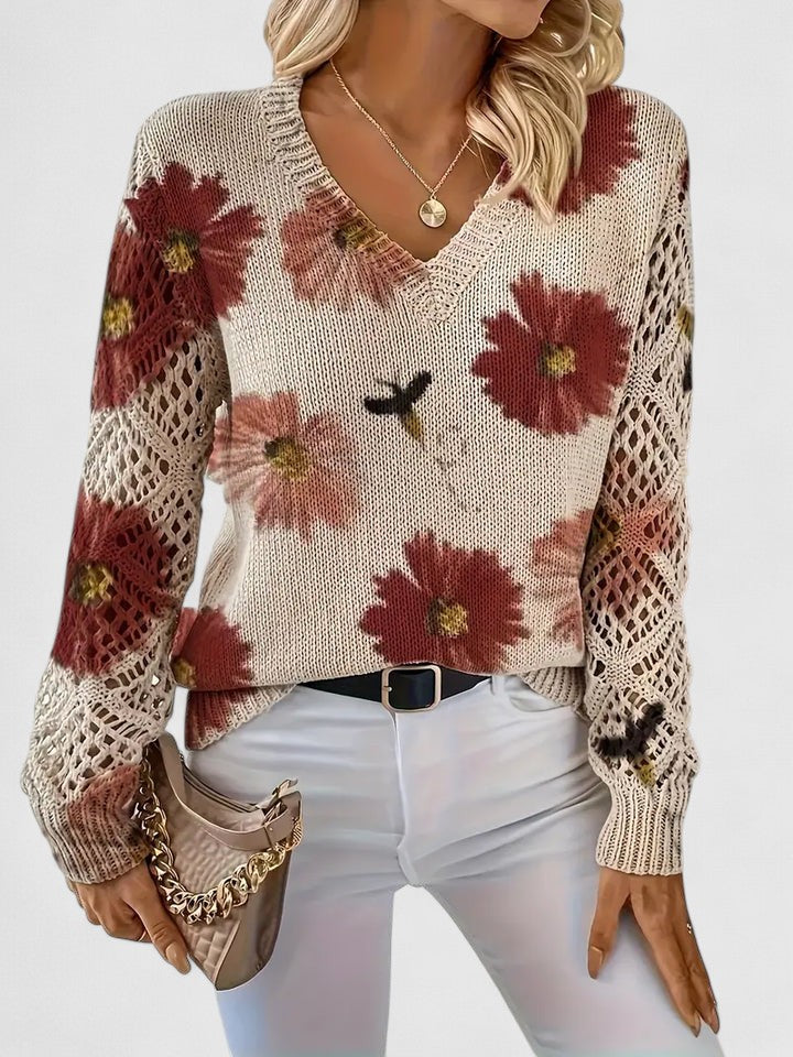 Violet | Elegant Floral Sweater
