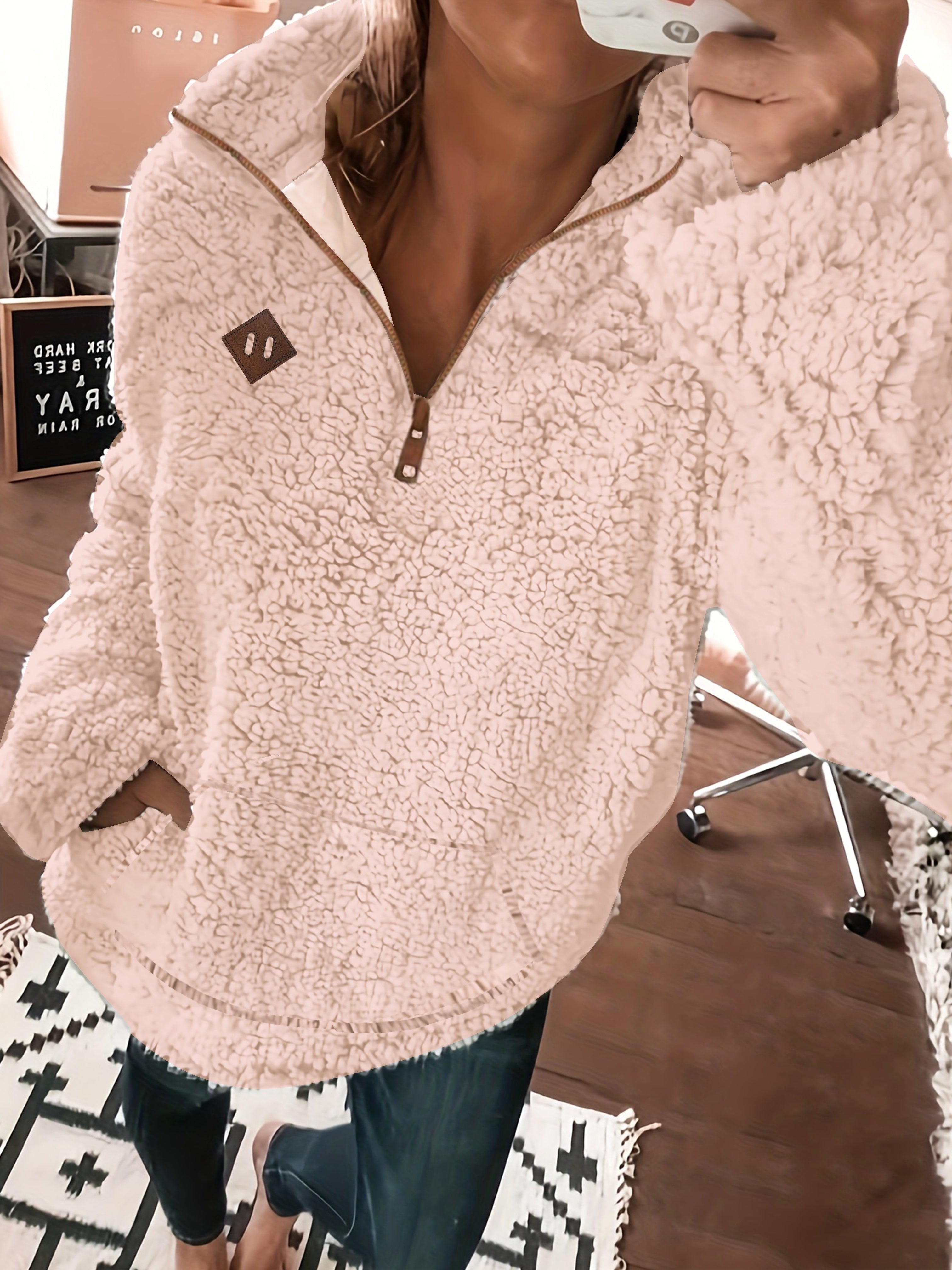 Aviana | Teddy Sweater with Zipper