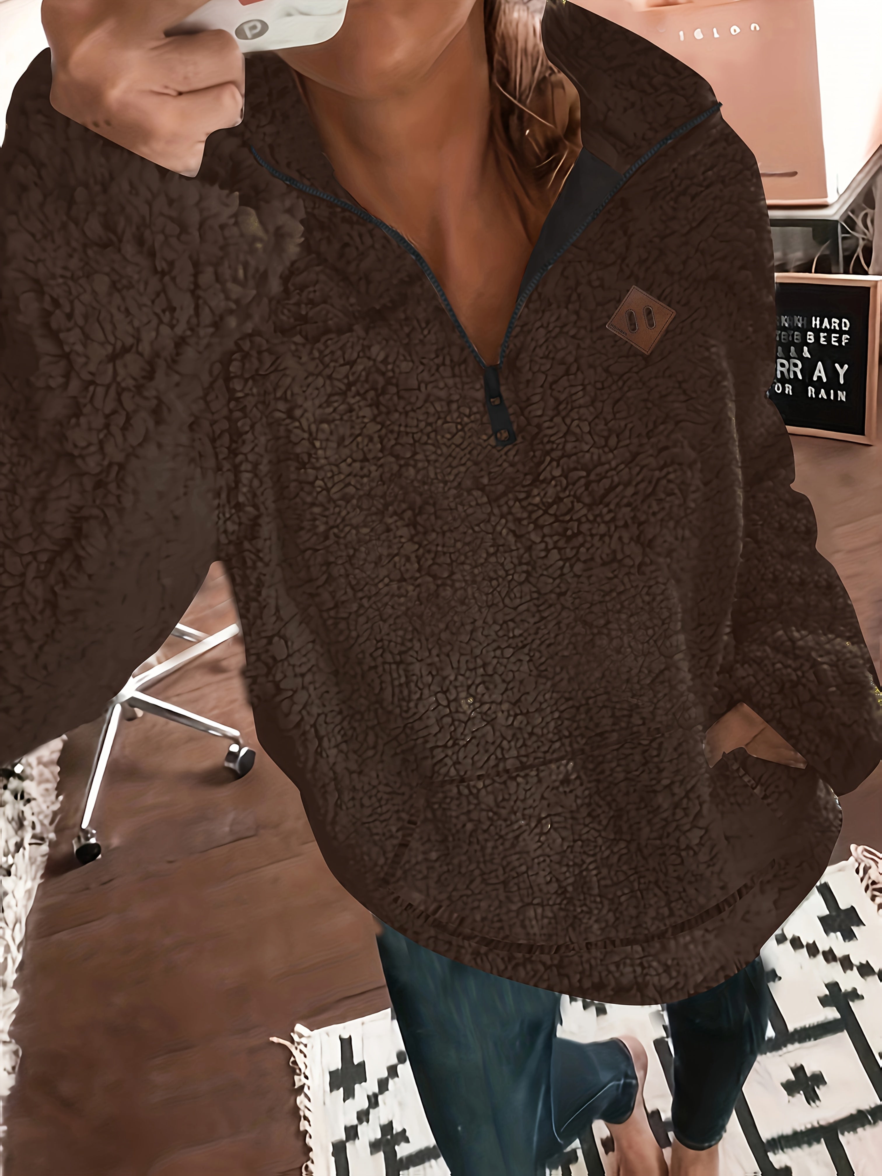 Aviana | Teddy Sweater with Zipper