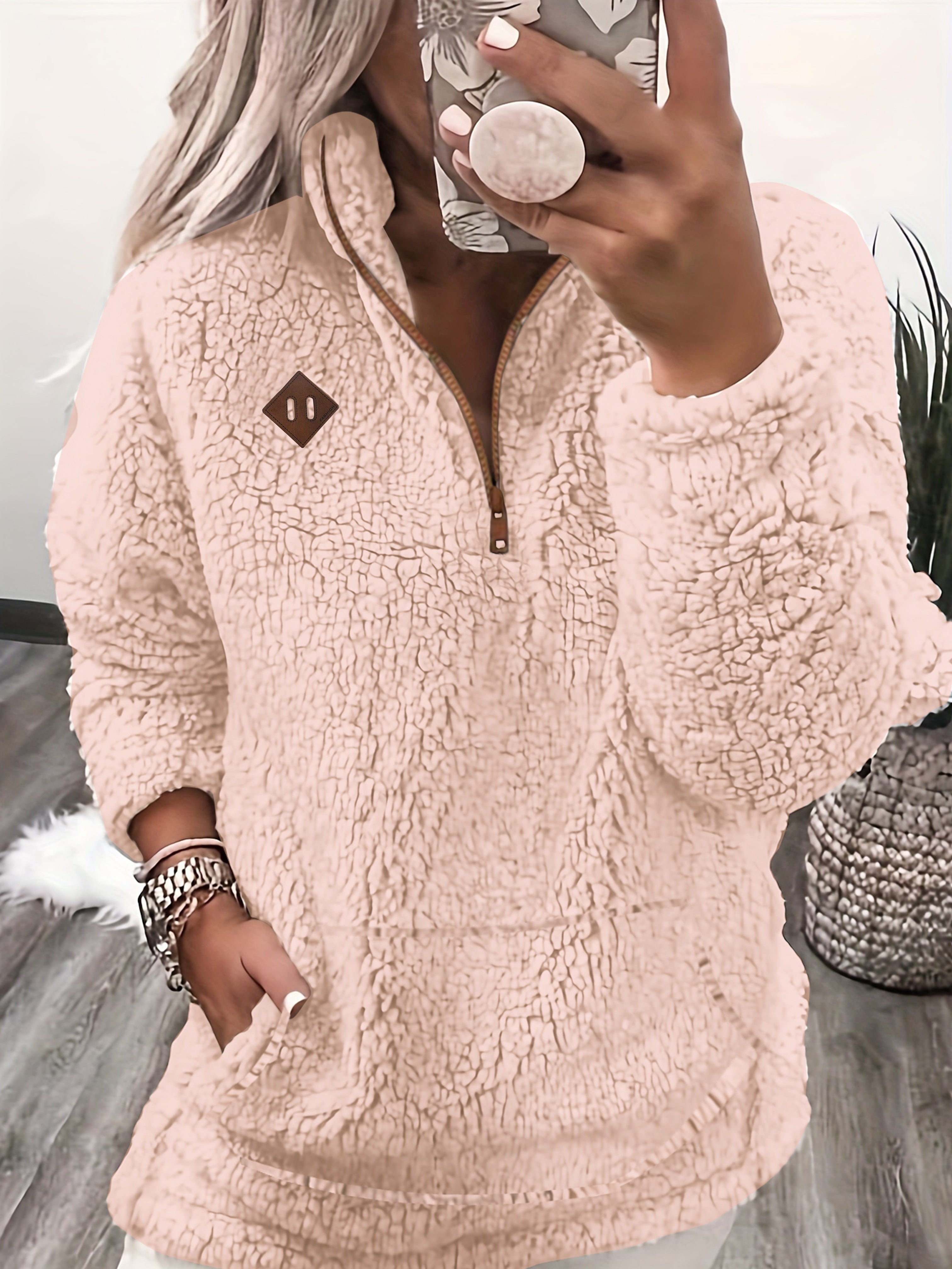Aviana | Teddy Sweater with Zipper