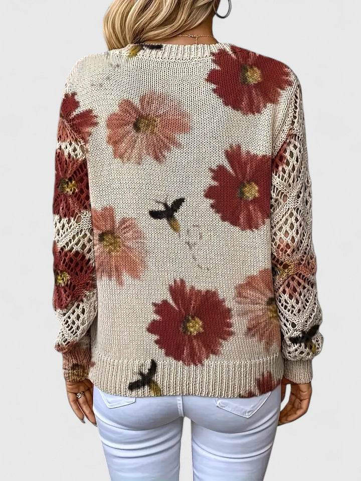 Violet | Elegant Floral Sweater