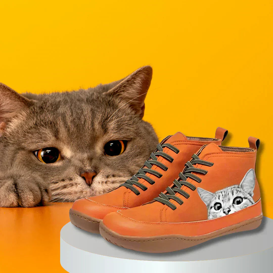 Felina | Leather Ankle Boots for Cat Lovers