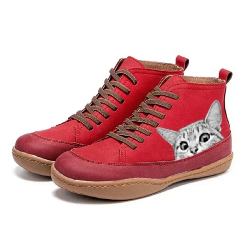 Felina | Leather Ankle Boots for Cat Lovers