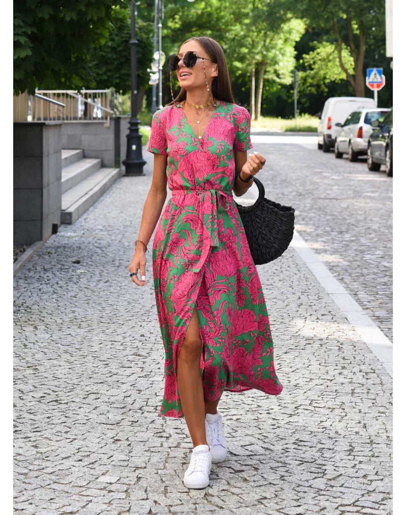 CLAUDIA | Elegant Dress with V-Neck