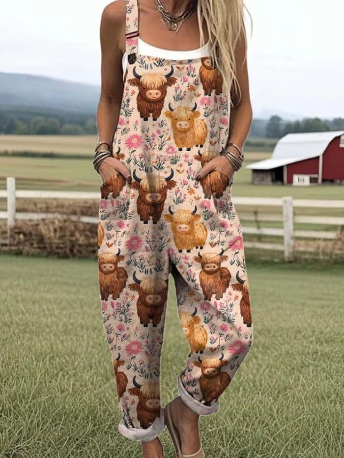Summer Jumpsuit | with Embroidered Bee Design