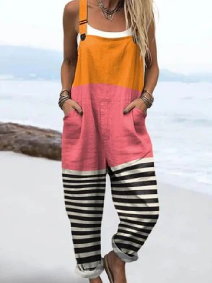 Summer Jumpsuit | with Abstract Pattern and Art Design