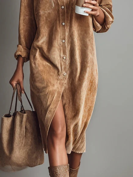 Macarena | Loose Midi Corduroy Dress