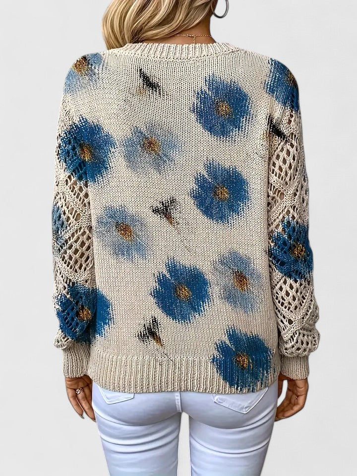 Violet | Elegant Floral Sweater