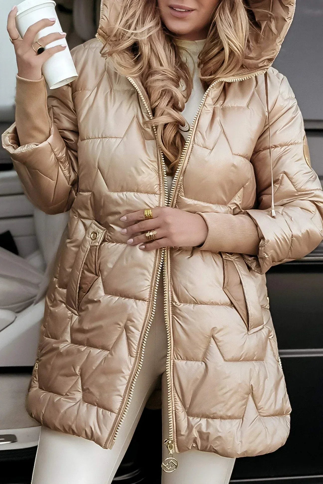 Luciana™ | Elegant Winter Coat with Hood and Padding