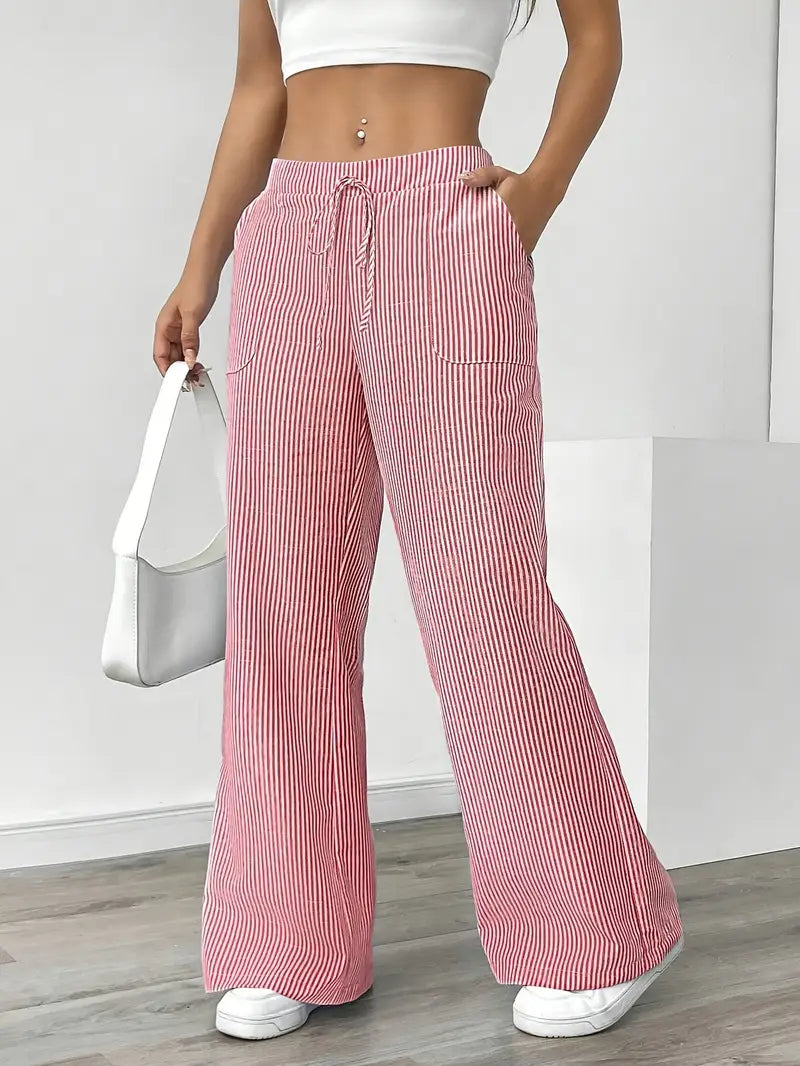 Alina | Elegant Striped Pants with Pockets