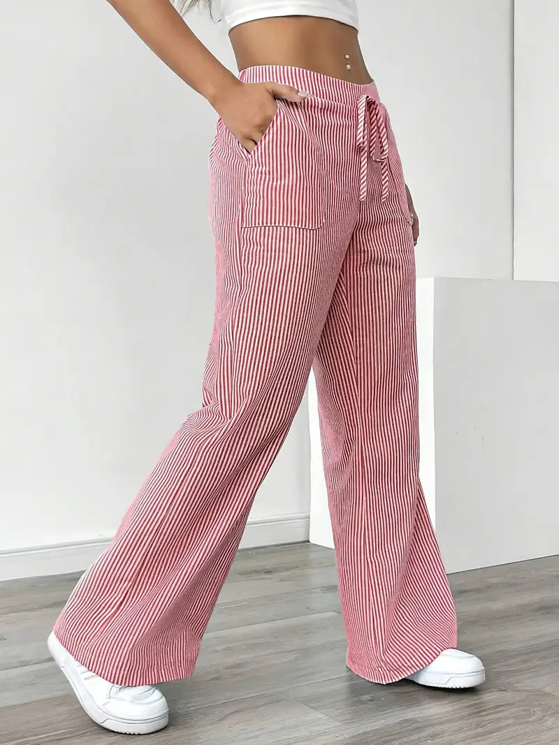 Alina | Elegant Striped Pants with Pockets