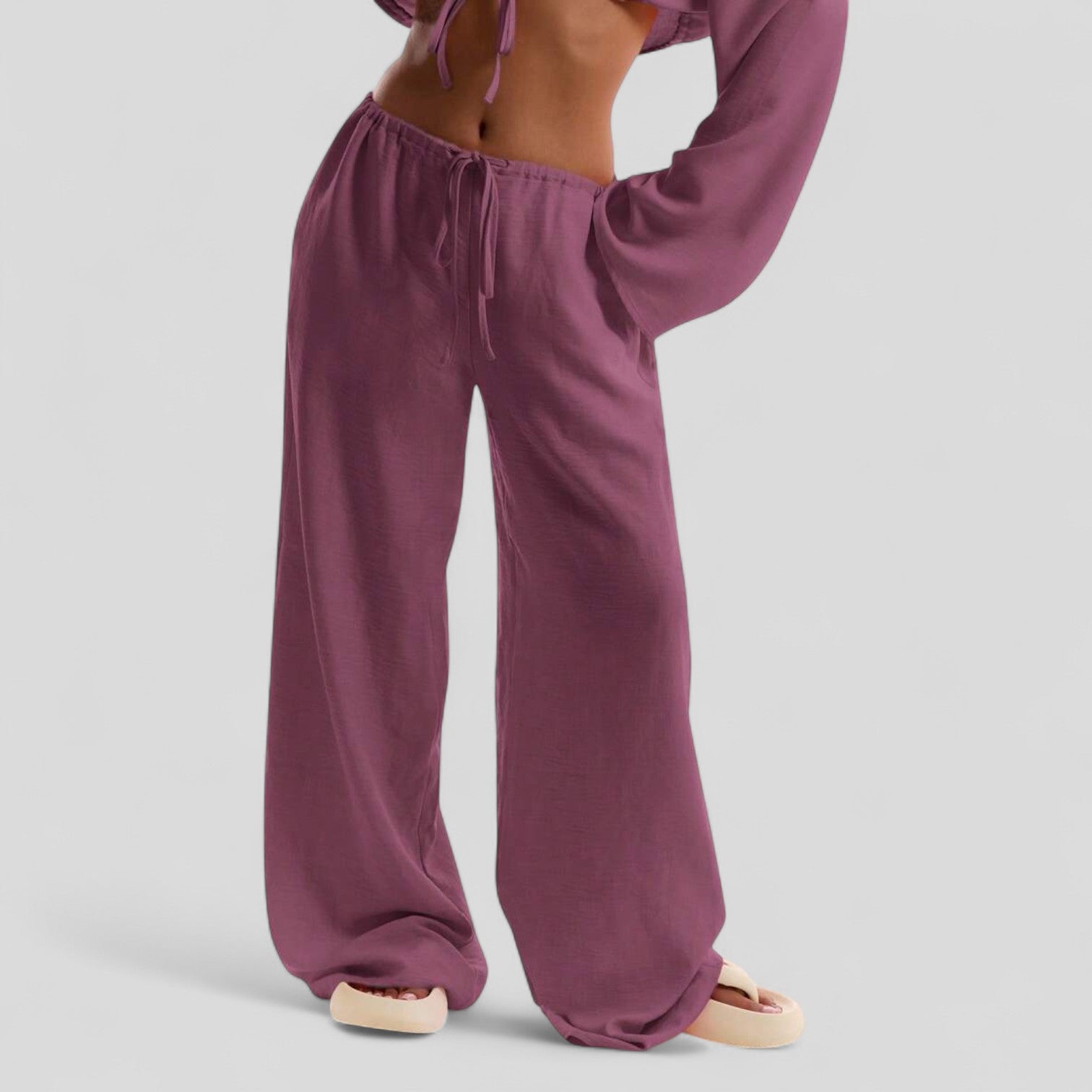 Burgundy | Summer Pants