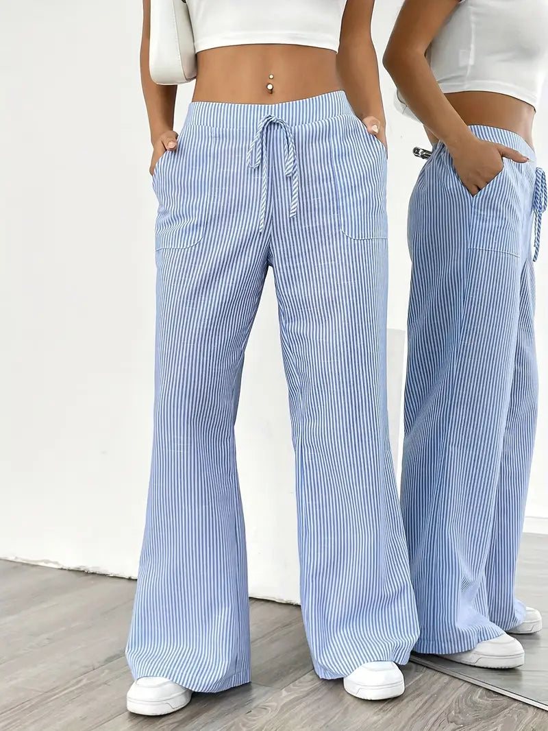 Alina | Elegant Striped Pants with Pockets