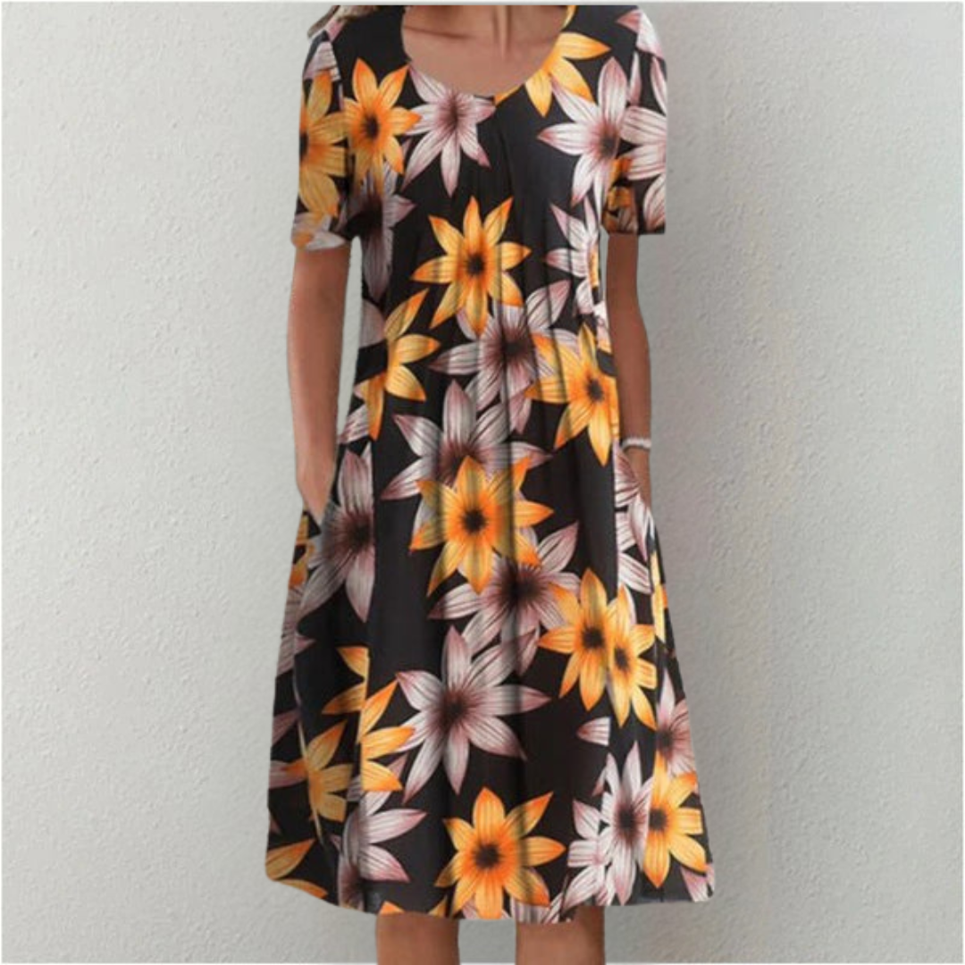 Hanna™ | Floral Dress with Pockets