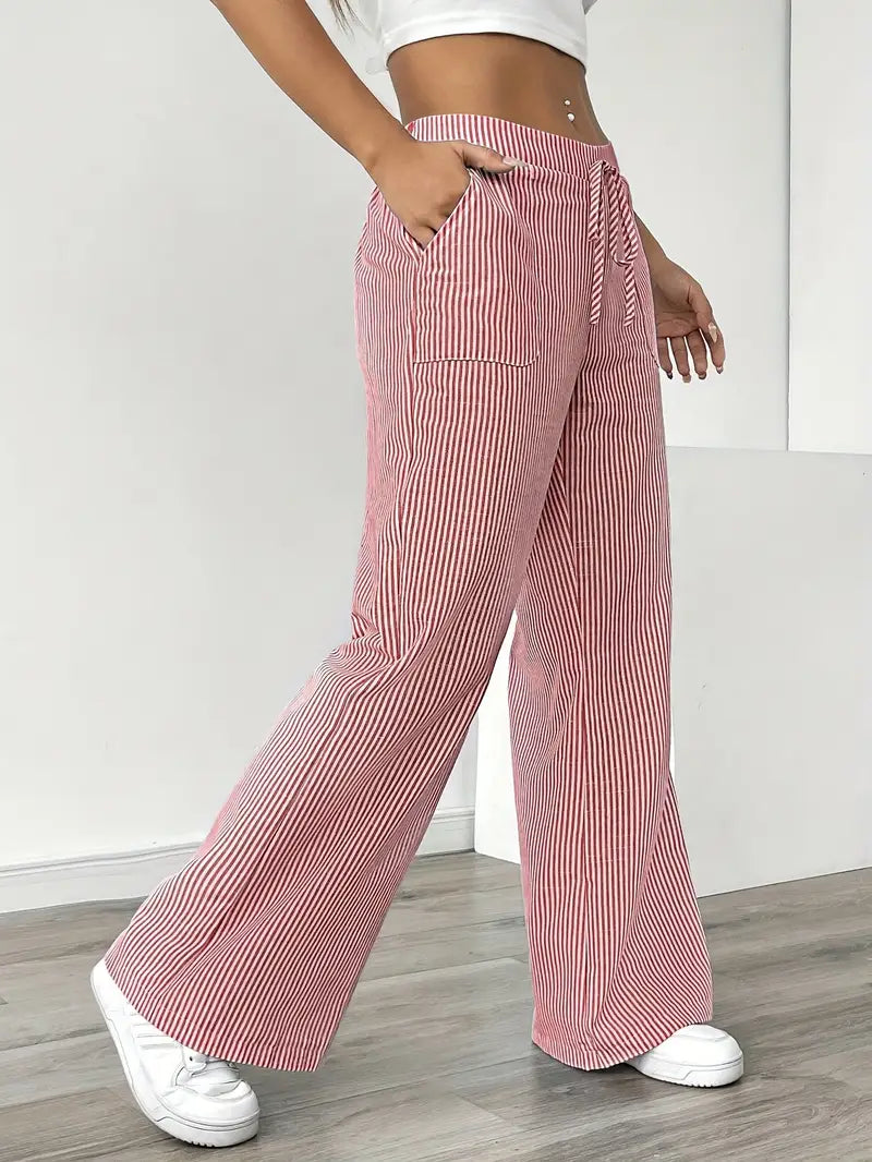 Alina | Elegant Striped Pants with Pockets