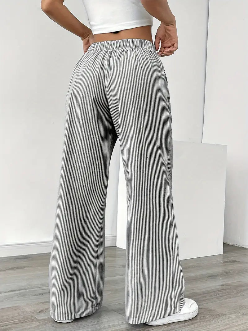 Alina | Elegant Striped Pants with Pockets