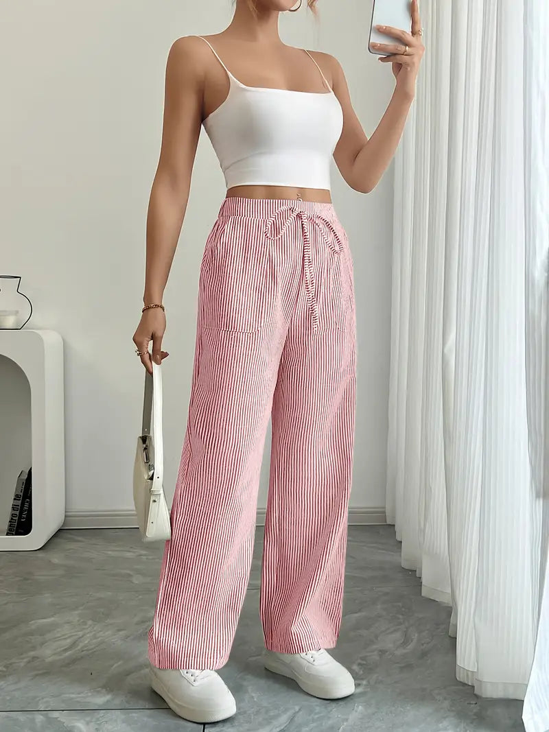 Alina | Elegant Striped Pants with Pockets