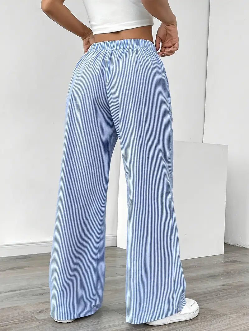 Alina | Elegant Striped Pants with Pockets
