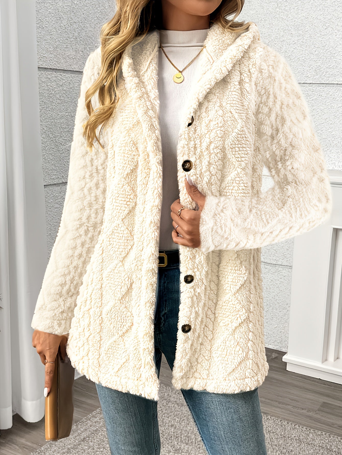 Mariette | Elegant Diamond Teddy Jacket