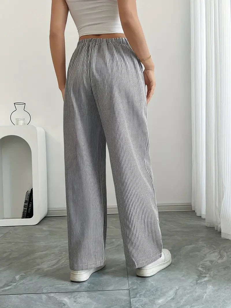 Alina | Elegant Striped Pants with Pockets
