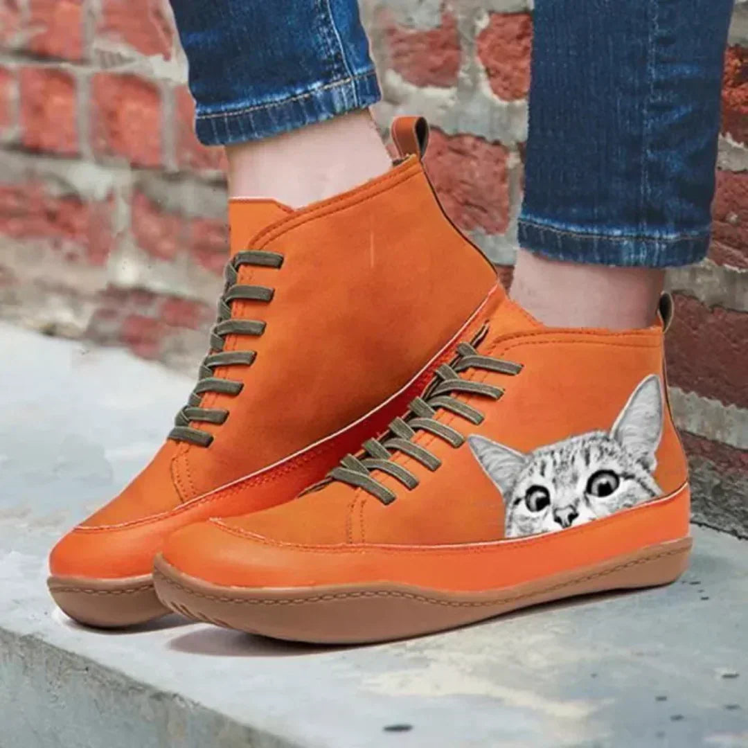 Felina | Leather Ankle Boots for Cat Lovers