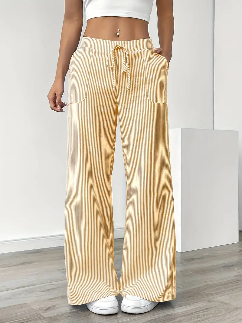 Alina | Elegant Striped Pants with Pockets