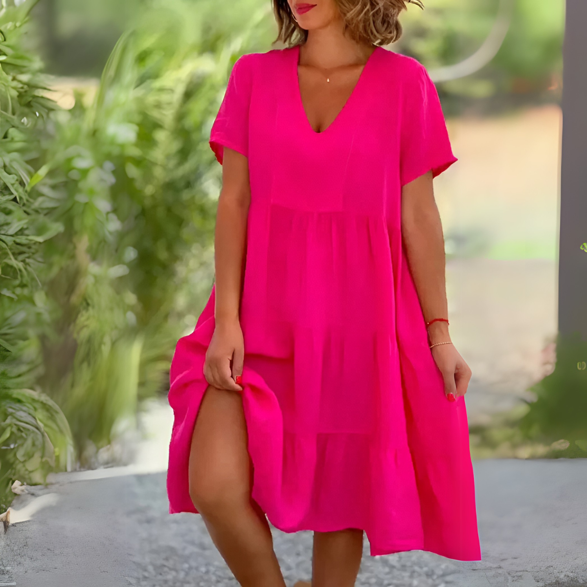 Luce | Flowing Dress with V-Neck