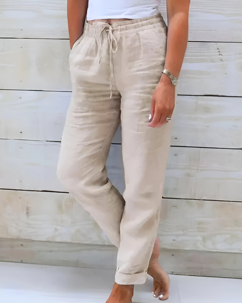 LIVIA™ | Airy Linen Pants with Stretch Comfort