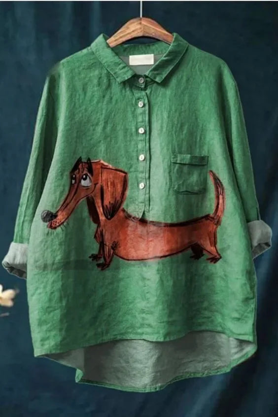 Sofia® | Blouse with Dog Print