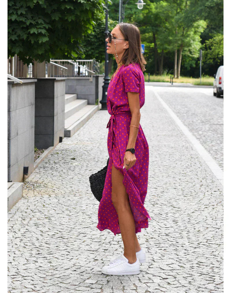 CLAUDIA | Elegant Dress with V-Neck