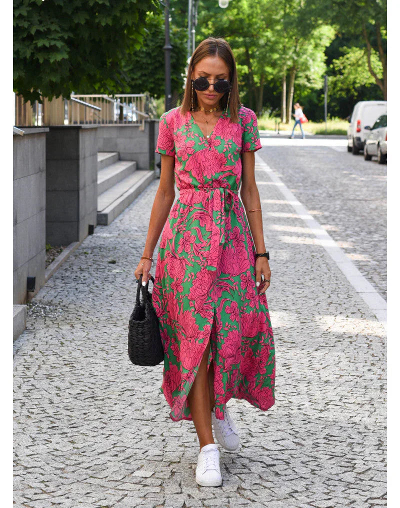 CLAUDIA | Elegant Dress with V-Neck
