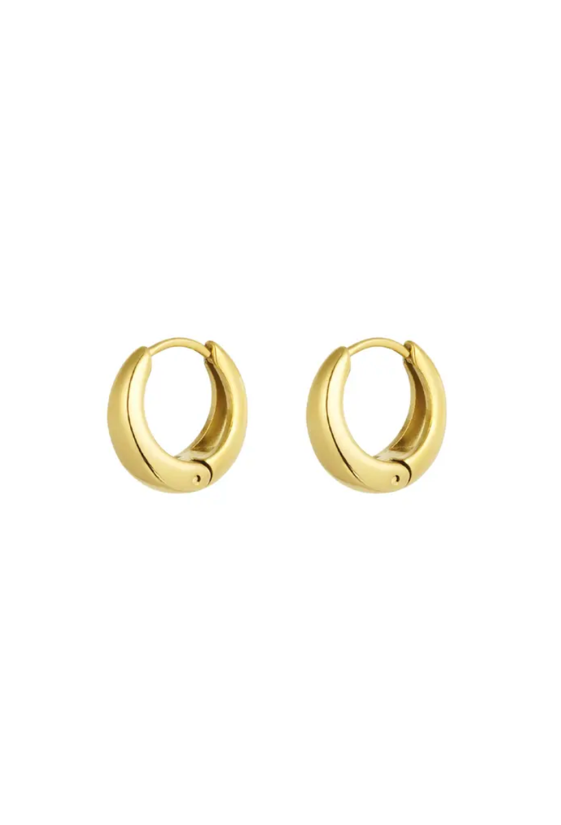 Medium Hoop Earrings | Gold