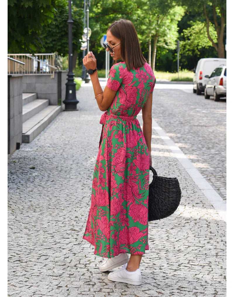 CLAUDIA | Elegant Dress with V-Neck