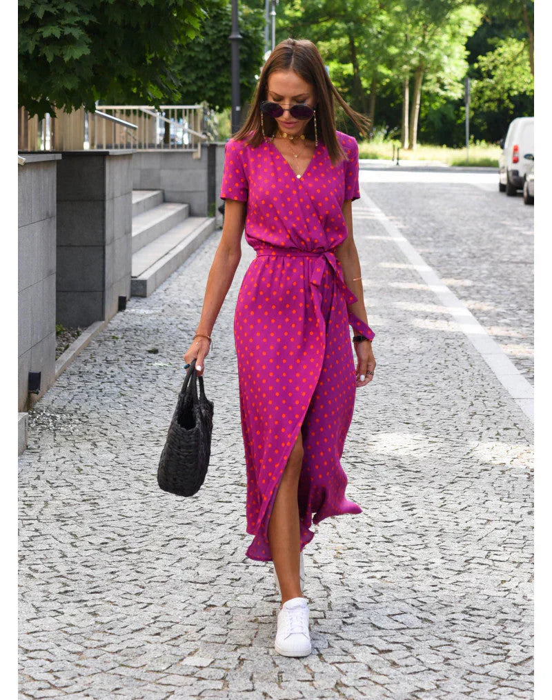 CLAUDIA | Elegant Dress with V-Neck