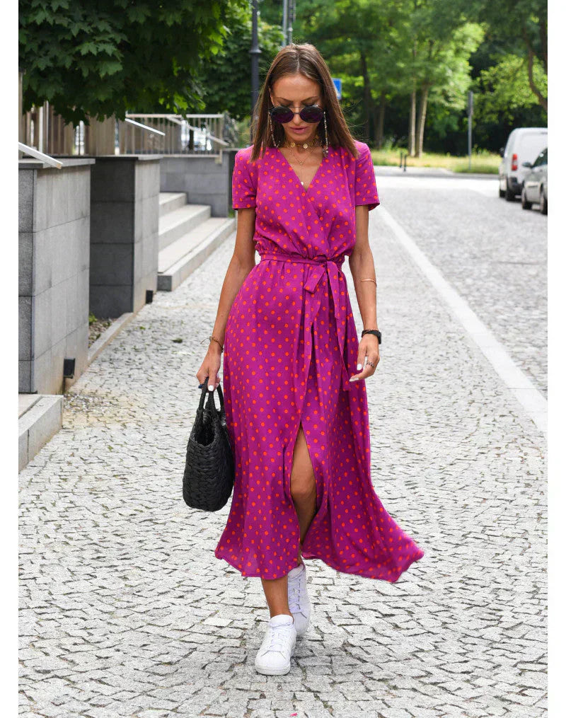 CLAUDIA | Elegant Dress with V-Neck