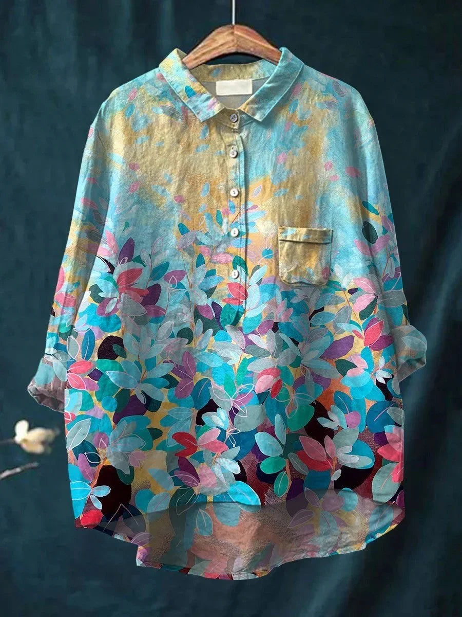 Sofia® | Stylish Floral Blouse with Buttons