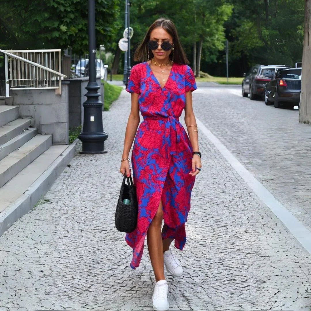 CLAUDIA | Elegant Dress with V-Neck