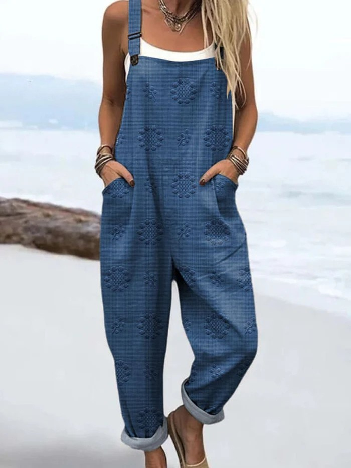 Summer Jumpsuit | Vintage Floral Pattern and Art Print