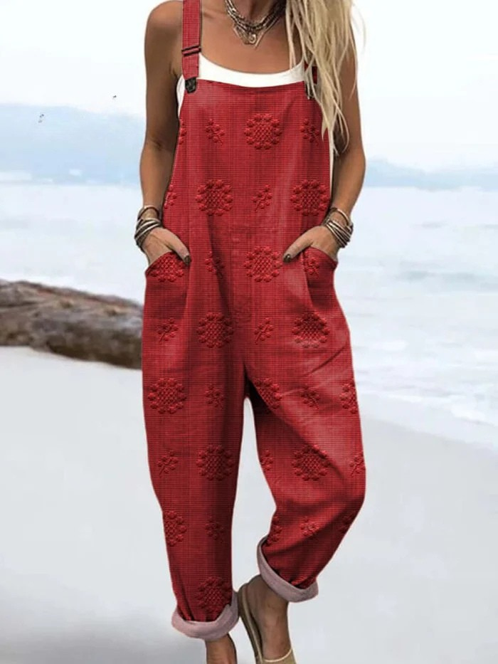 Summer Jumpsuit | Vintage Floral Pattern and Art Print