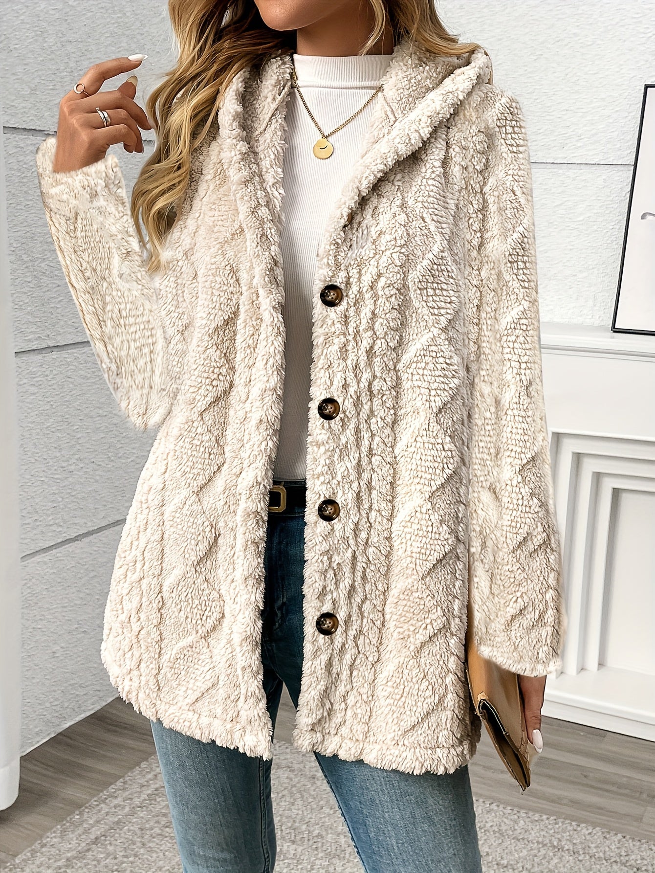 Mariette | Elegant Diamond Teddy Jacket