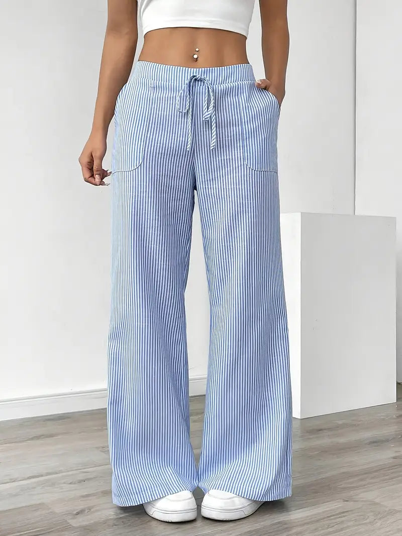 Alina | Elegant Striped Pants with Pockets