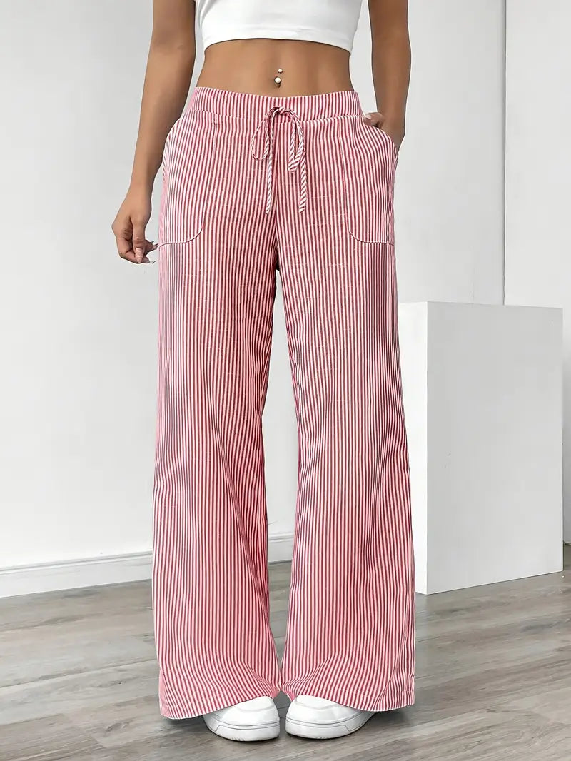 Alina | Elegant Striped Pants with Pockets