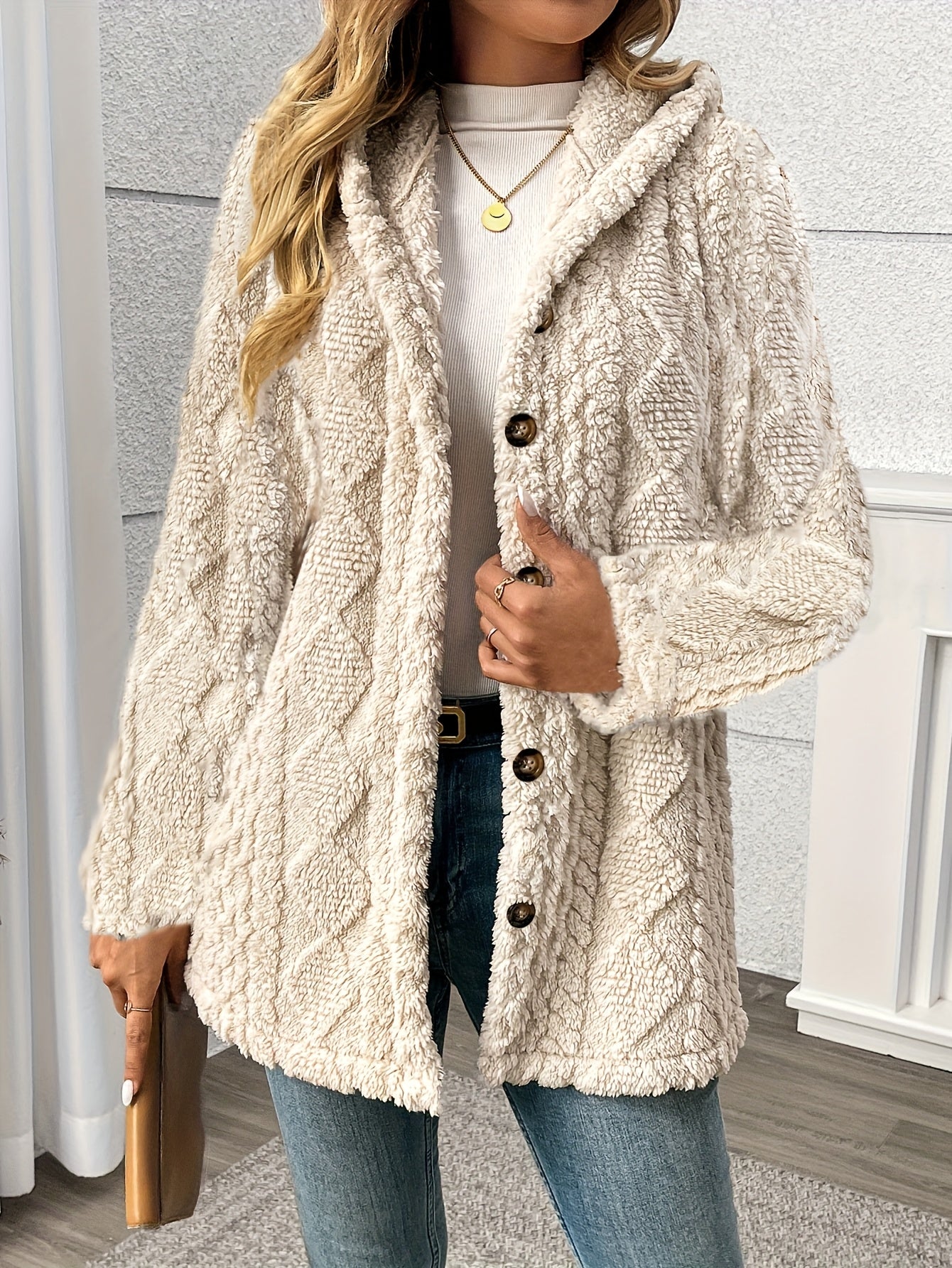 Mariette | Elegant Diamond Teddy Jacket