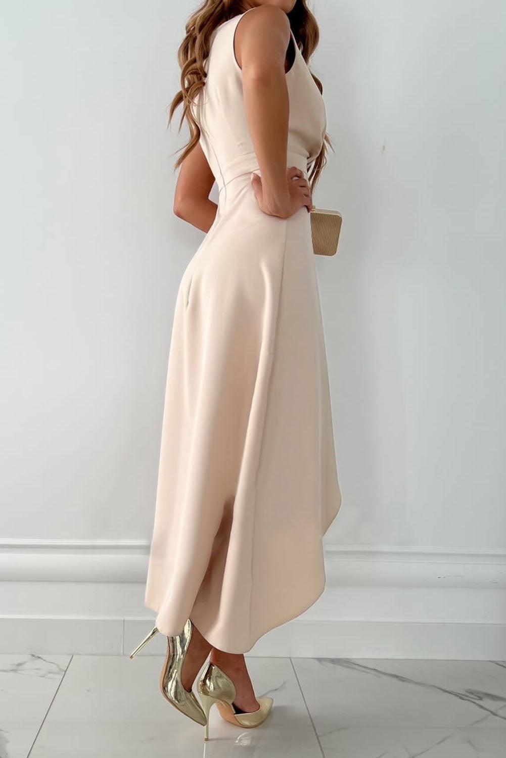 Femke | Wrap Dress with V-Neck and Slit